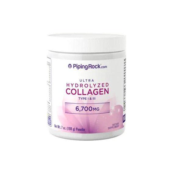 Комплекс для кожи, волос и ногтей Piping Rock Ultra Collagen Powder Type I & III 7 ун. 198 г 30 порцій Комплекс для кожи, волос и ногтей Piping Rock Ultra Collagen Powder Type I & III 7 ун. 198 г 30 порцій