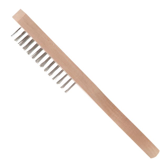 Щетка ручная 5-рядная корпус из дерева/стальной проволоки - фото 4
