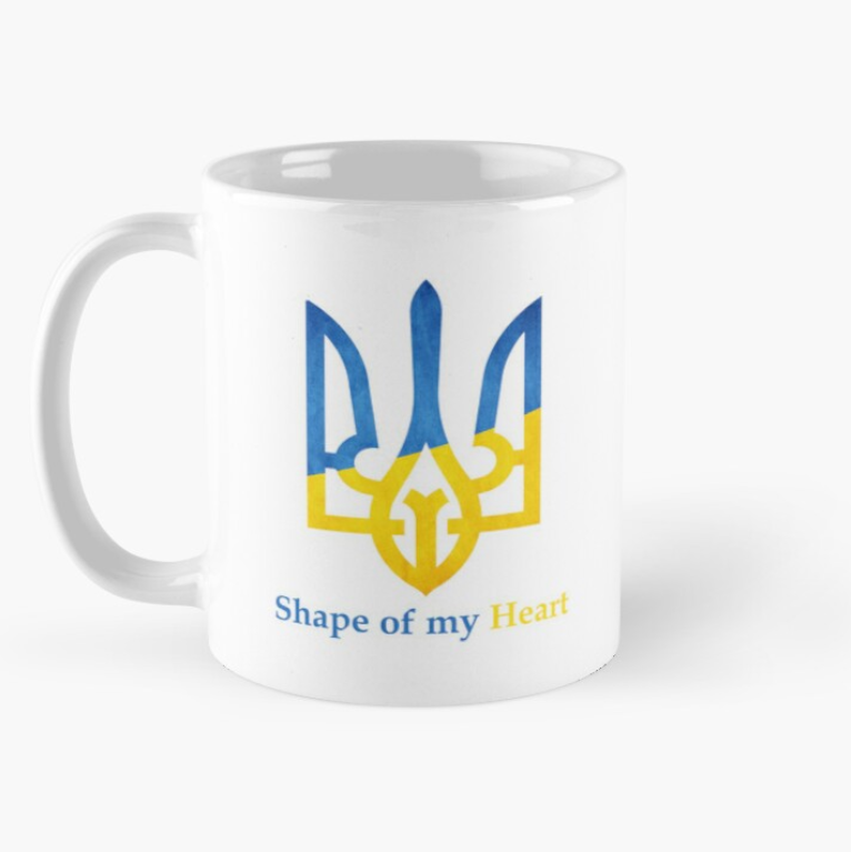 Чашка керамическая с принтом "Shape of my heart" 330 мл Белый (УКР164Ч)