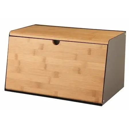 Хлебница с бамбуковой крышкой Bohmann из нержавеющей стали с деревянной доской (BH 02-547)