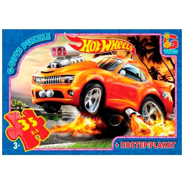 Пазлы детские картонные G-Toys Hot Wheels 35 эл. (IP-177-P-688)