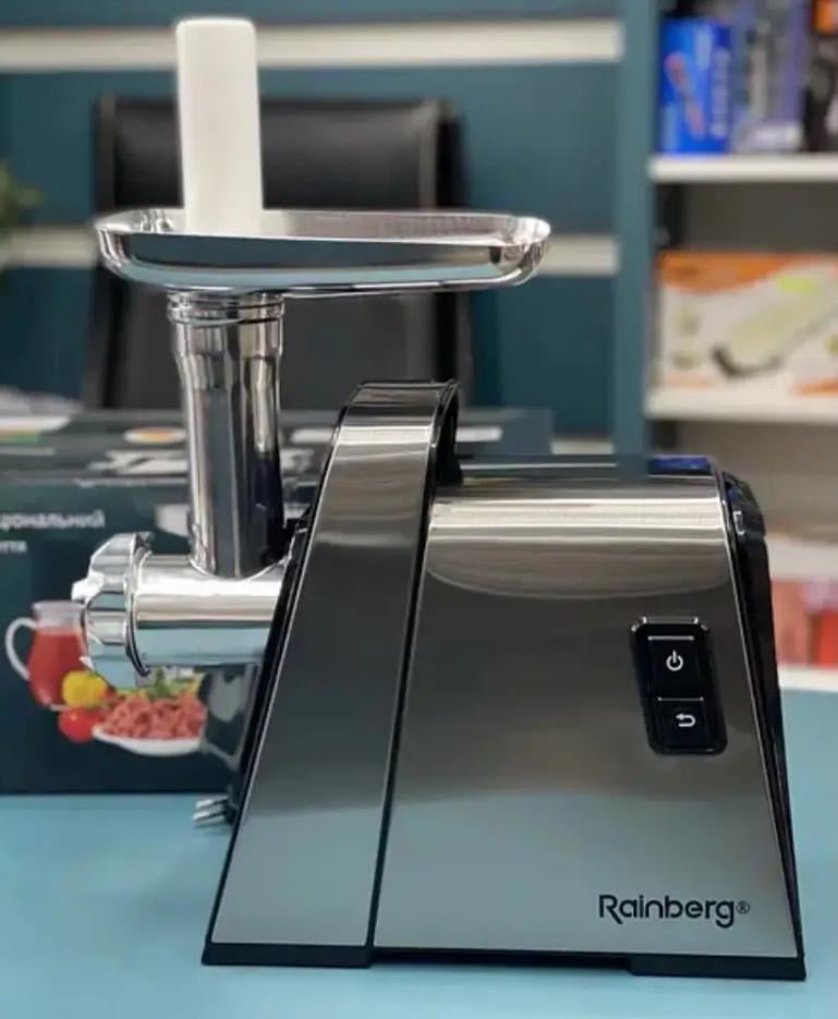 Мясорубка-соковыжималка с шинковкой Rainberg 3800W металлическая - фото 3 Мясорубка-соковыжималка с шинковкой Rainberg 3800W металлическая - фото 3