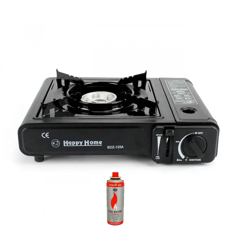 Газовий пальник туристичний Happy home BDZ-155A з п'єзопідпалом та кейсом з 1 балоном (1756375586) Газовий пальник туристичний Happy home BDZ-155A з п'єзопідпалом та кейсом з 1 балоном (1756375586)