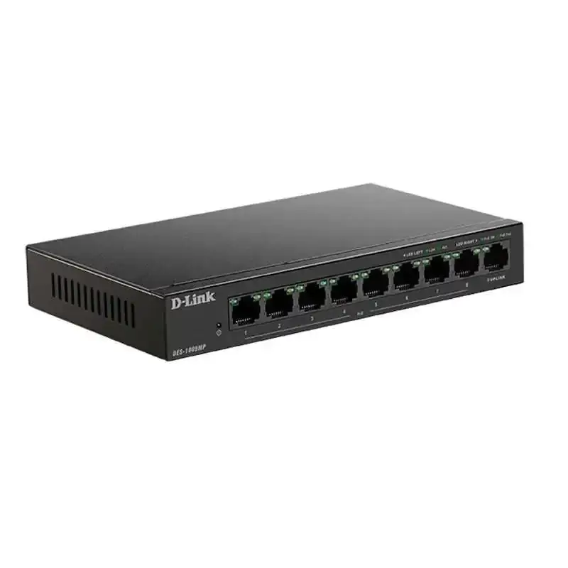 Коммутатор D-Link DES-1009MP/A1A 8xFE PoE 1xGE неуправляемый Black