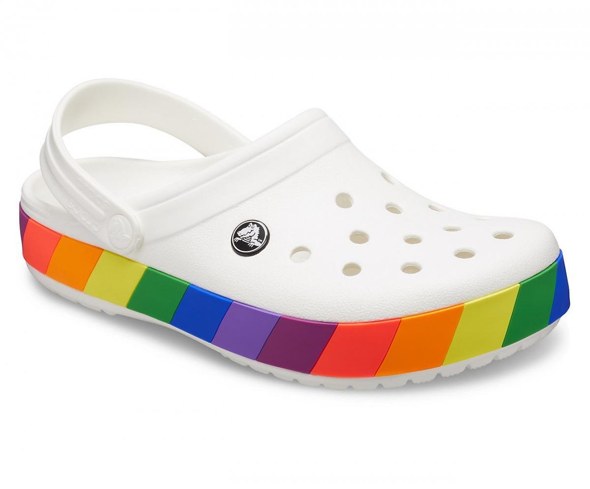 Сабо Crocs Crocband Rainbow Block Clog M8W10 р. 40 26 см White (206361-W) - фото 2