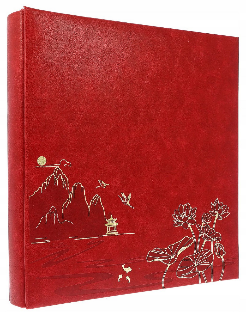 Фотоальбом Gedeon LOTUS POND з чорними сторінками на 500 фото 10х15 см Red (29549060)