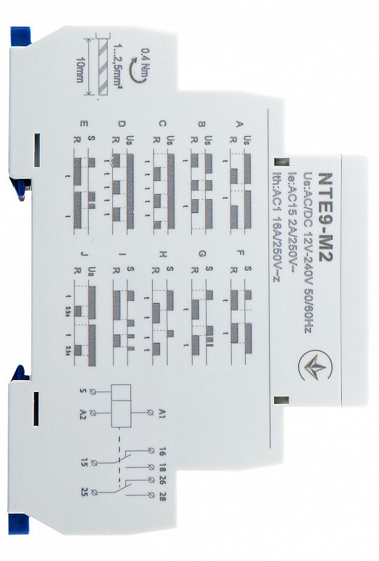 Реле часу багатофункціональне Аско NTE9-M2 16А 12-240В AC/DC 1с-10 днів (A0010240006) - фото 5