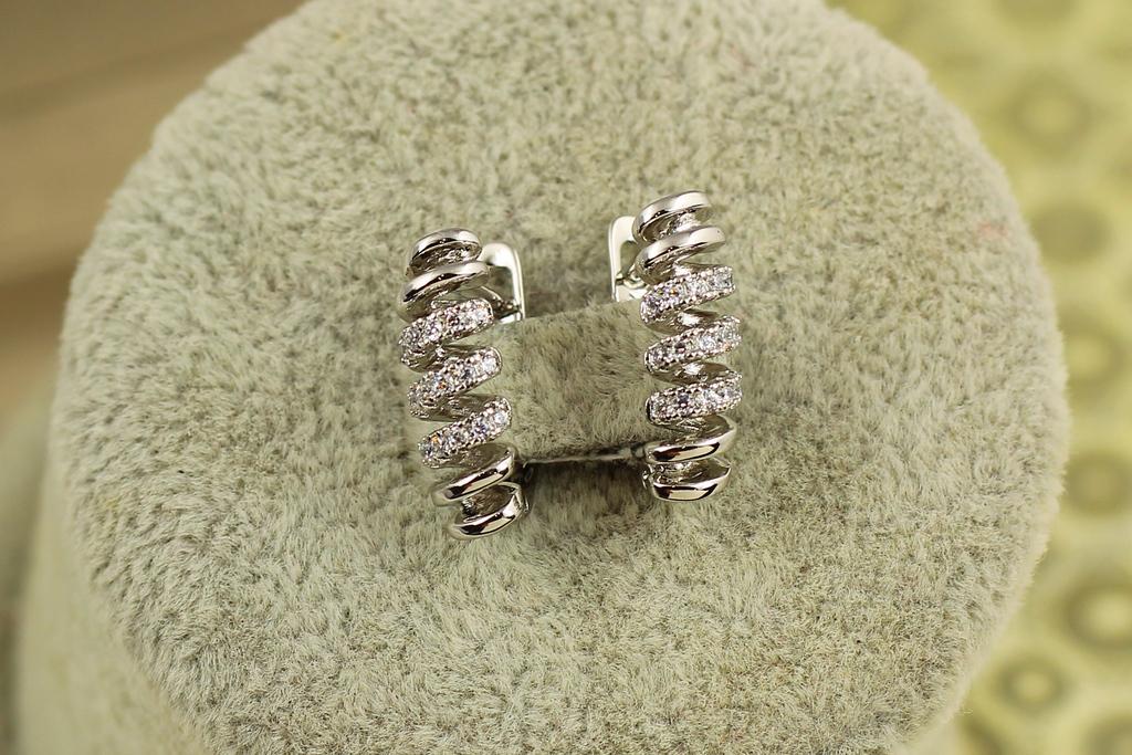 Серьги Xuping Jewelry Пружина 1,6 см Серебристый (30138748)