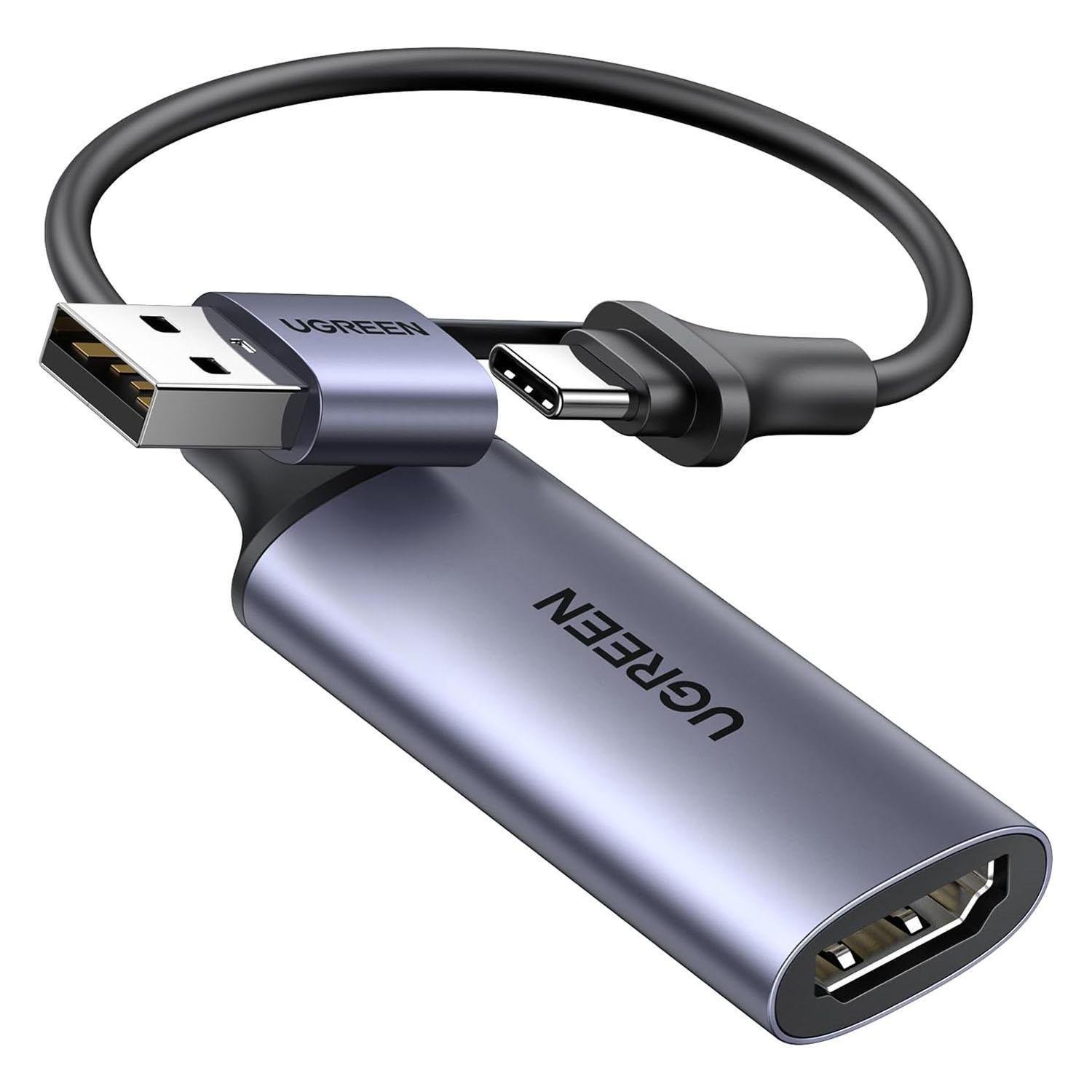 Карта видеозахвата UGREEN Type-C/USB-HDMI 4K режимы Черный (40189) Карта видеозахвата UGREEN Type-C/USB-HDMI 4K режимы Черный (40189)