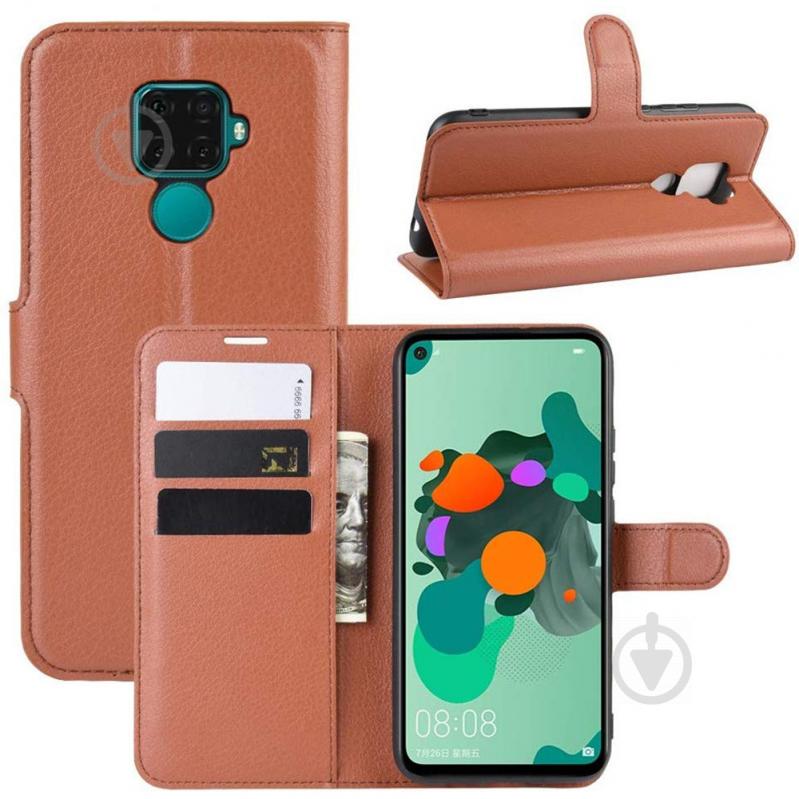 Чохол-книжка Litchie Wallet Huawei Mate 30 Lite / Nova 5i Pro Brown (hub_tQsV10303) - фото 2