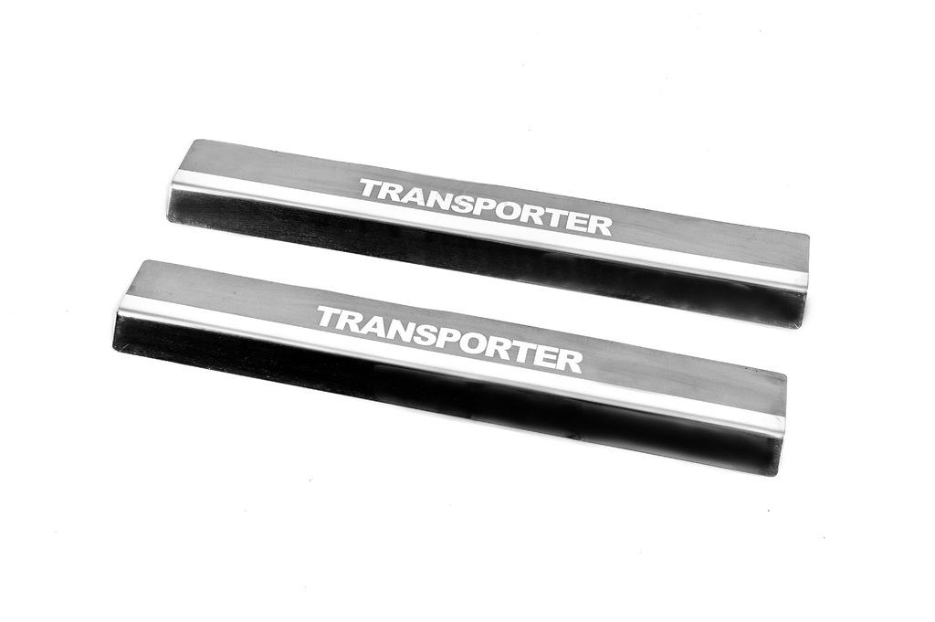 Накладки на пороги Carmos V2 для Volkswagen T5 Transporter 2003-2010 гг. нержавеющая сталь Хром