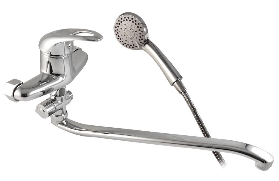 Смеситель для ванны Frap F2103 длинный гусак Хром (34462)