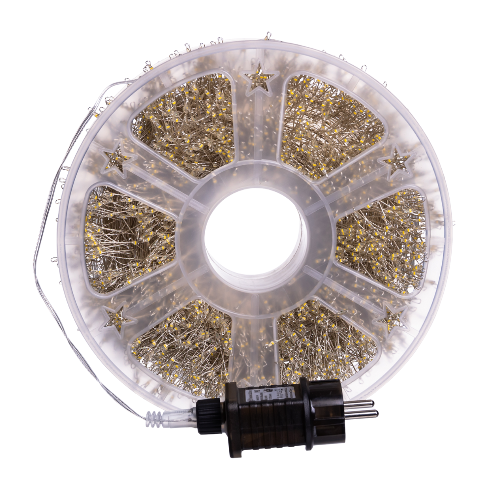 Гирлянда Хвойная лапа 100 м 3000 LED белый провод Разноцветный (D3000L100MWML)