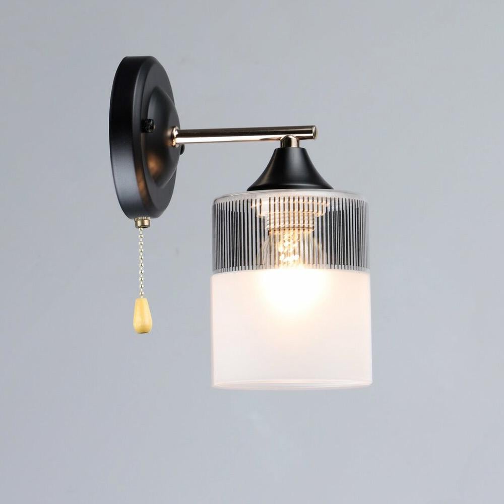 Світильник настінний Light House SRS-20327/1W BK+FG Чорний/Золотий