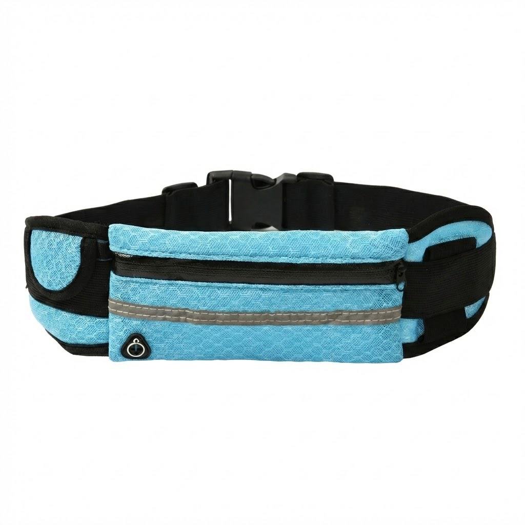 Сумка спортивная поясная Kayfovo со светоотражающей водонепроницаемой полоской с сеткой Синий (f57d76d6)