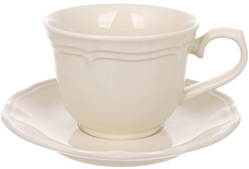Набор чашек фарфоровых Provence Beige с блюдцами 4 шт. 250 мл