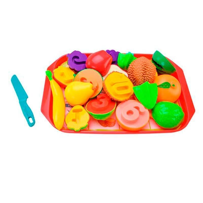 Продукты набор овощей и фруктов с цифрами (PL-524-203_Red)