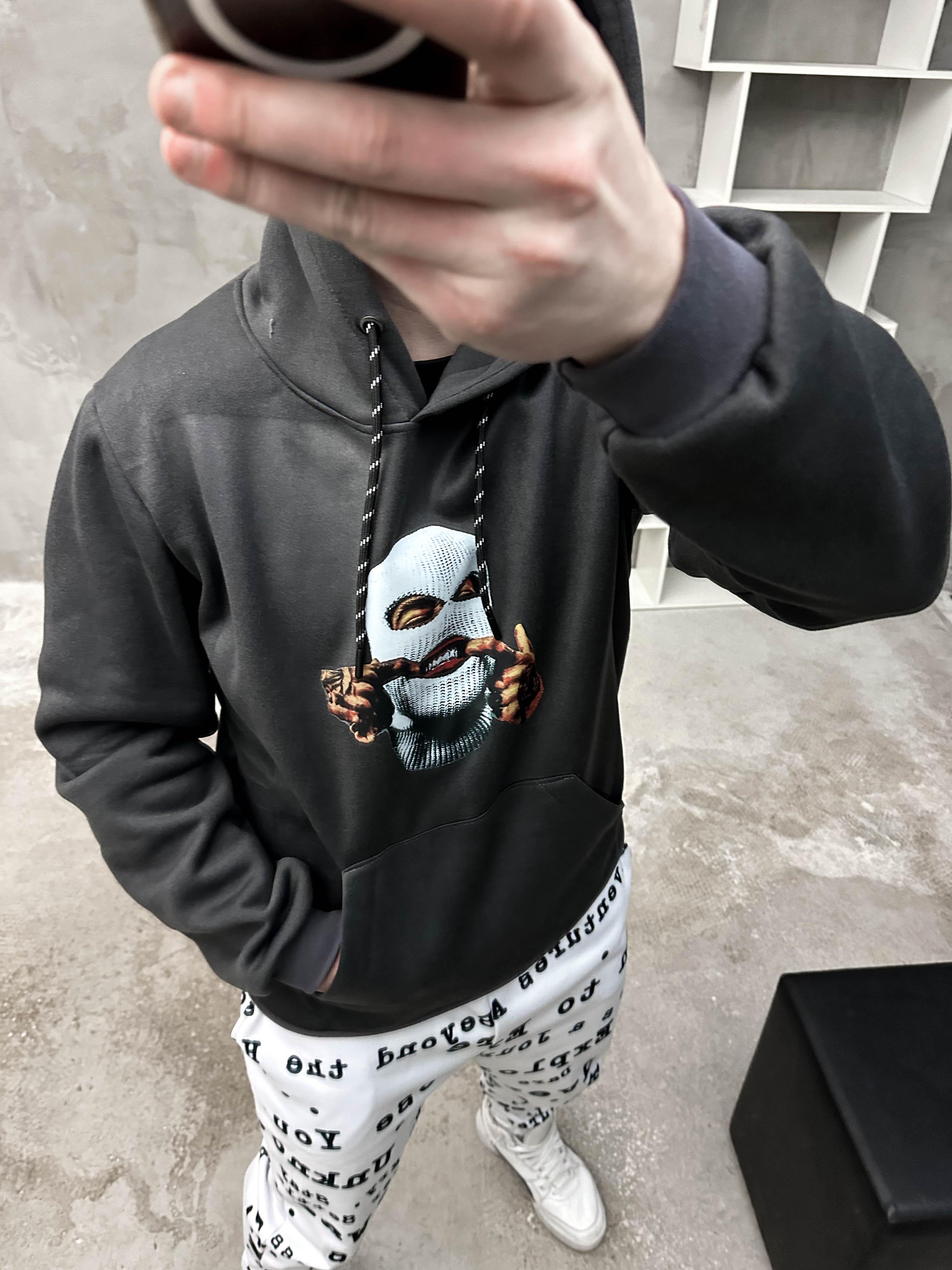 Худі утеплене 6-298 L Чорний