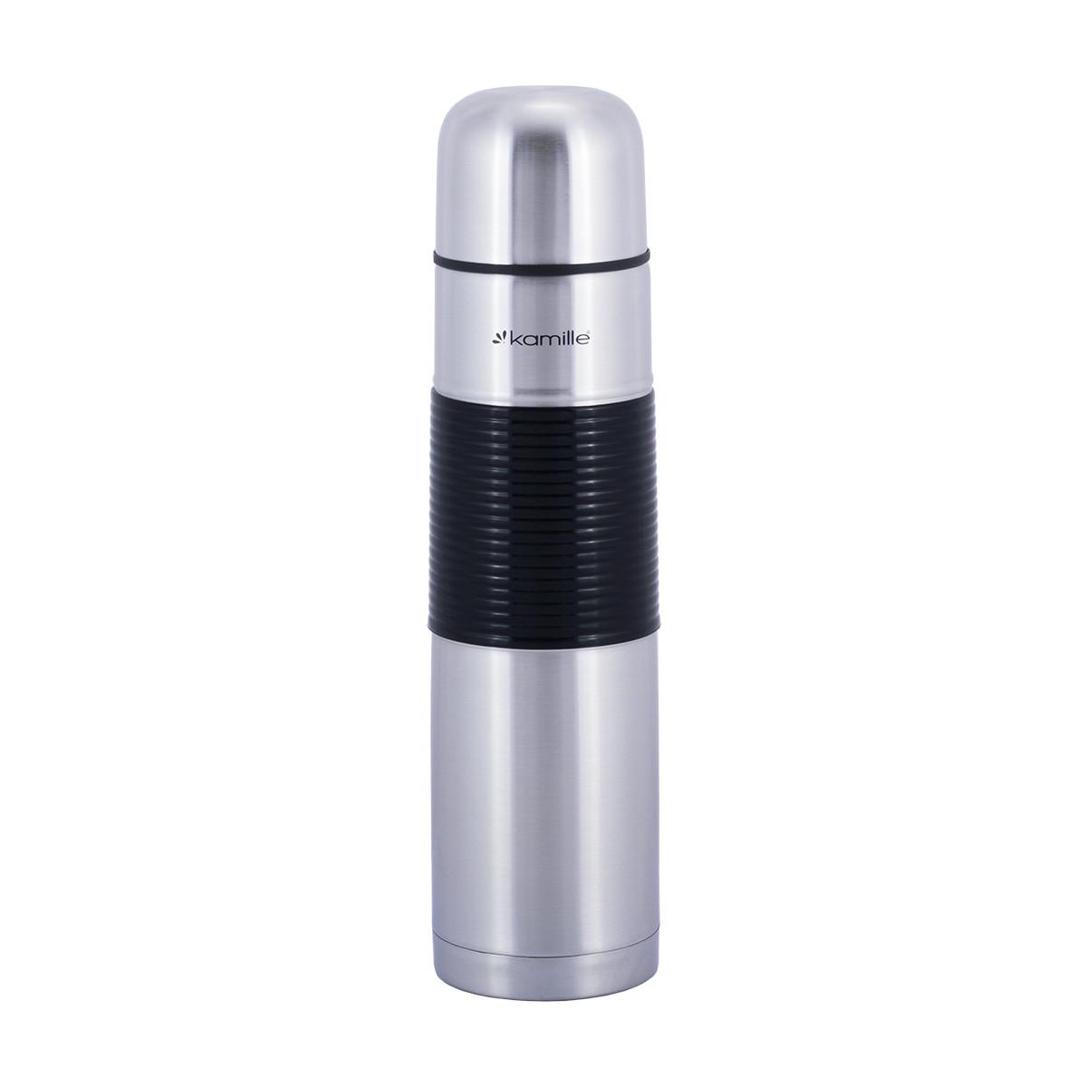 Термос Kamille KM-2203 из нержавеющей стали с резиновой вставкой 1000 мл (29-84-2203)