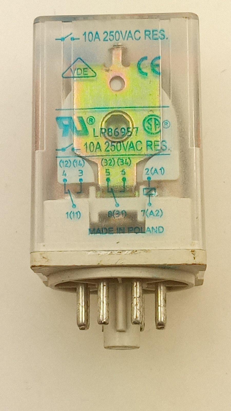 Реле GE Power PRC2P20AGL DC48V-10A 250VAC 2C 35x35x52
