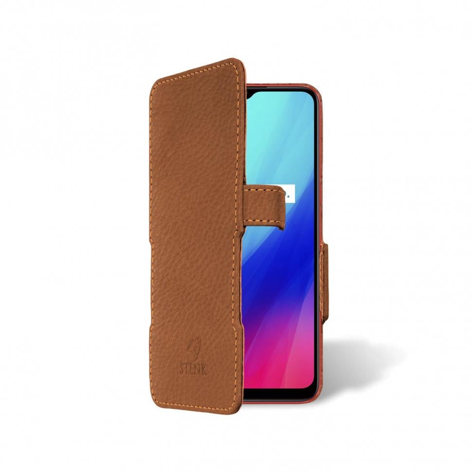 Чехол книжка Stenk Prime для Realme C3 Коричневый (65437)