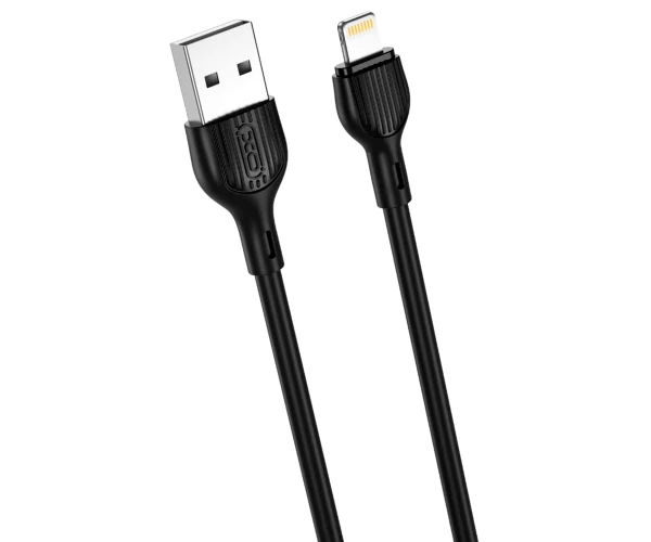 Кабель дата Xo NB200 Quick Charge USB to Lightning 2,1 A 2 м Black