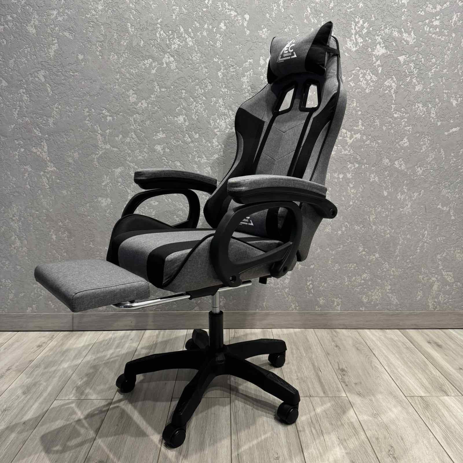 Крісло комп'ютерне тканинне EC Gaming K40 Сіро-чорний - фото 10