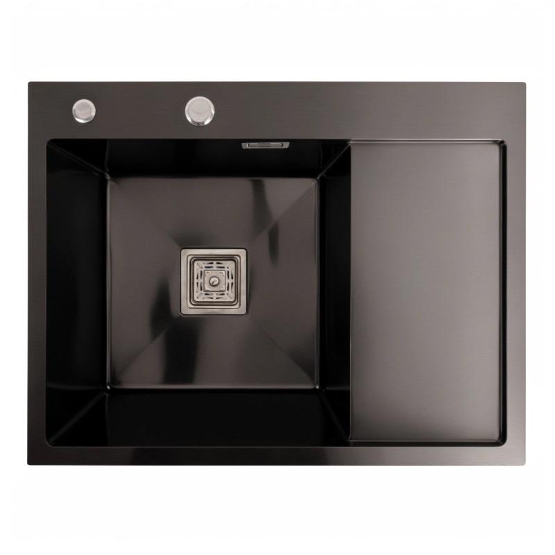 Мойка кухонная Platinum PLS-A37030 прямоугольная из нержавеющей стали 650x500 мм (163267)