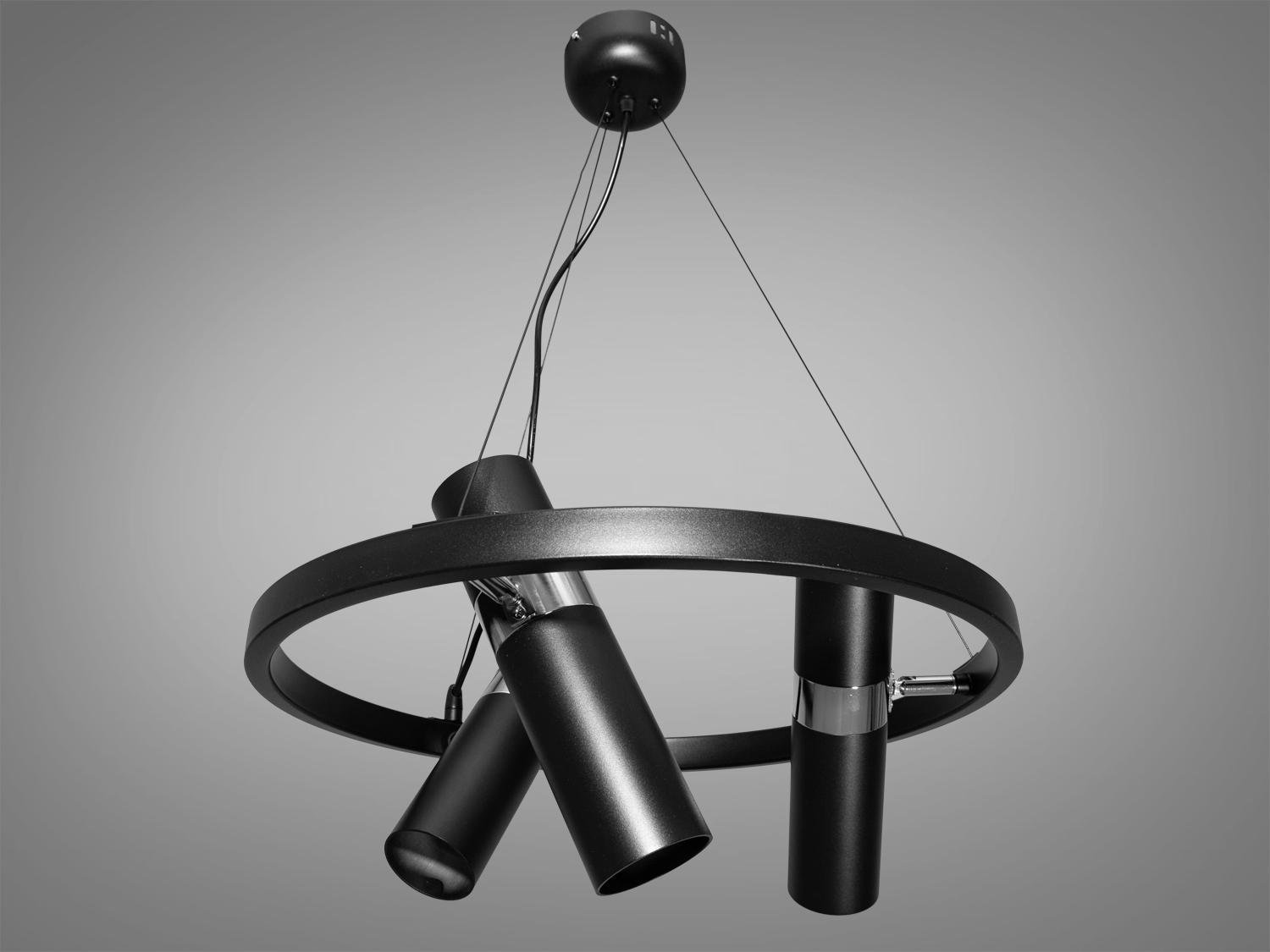 Люстра подвесная 40 Вт Хром/Черный (D1332/D450BK+HR) Люстра подвесная 40 Вт Хром/Черный (D1332/D450BK+HR)