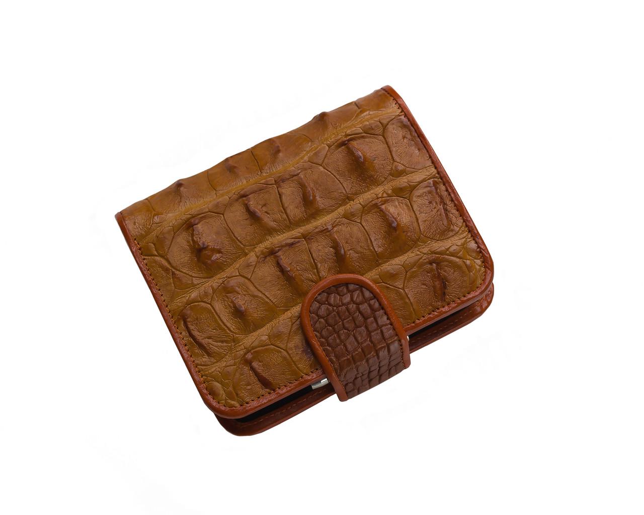 Кошелек Ekzotic leather из кожи крокодила Оранжевый (cw 99)