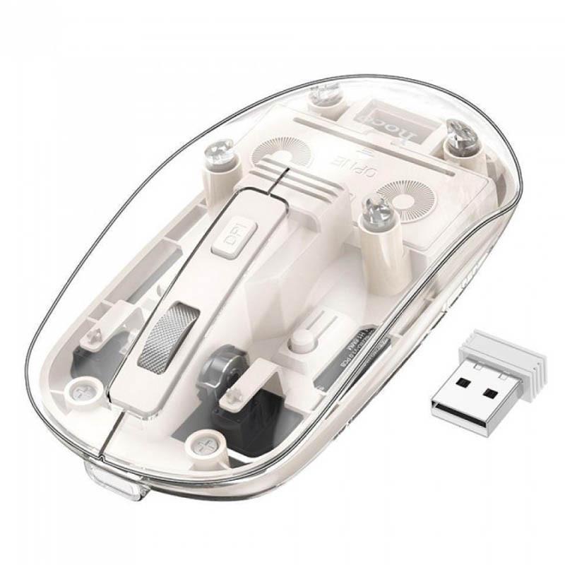 Компьютерная мышь беспроводная Hoco GM29 Mysterios dual-mode Space White GM29 Mysterios dual-mode Space White (00000073157_3)