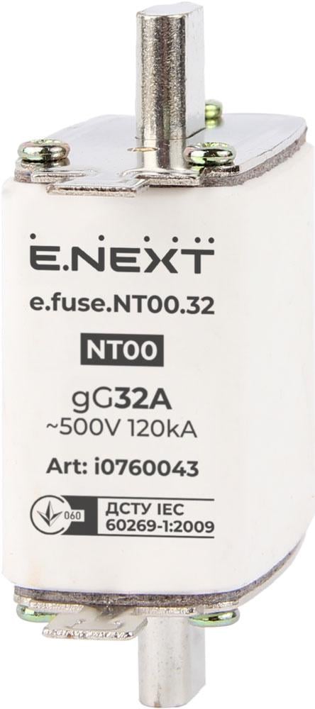 Предохранитель ножевой E.NEXT e.fuse.nt00.32 NT00 32A gG с плавкой вставкой (i0760043)