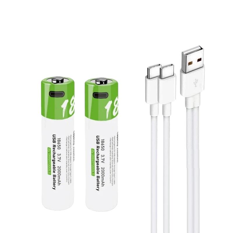 Акумуляторна батарея Smartoools 18650 3,7V 2000 Mah з роз'ємом для зарядки Type-C (129086) - фото 3