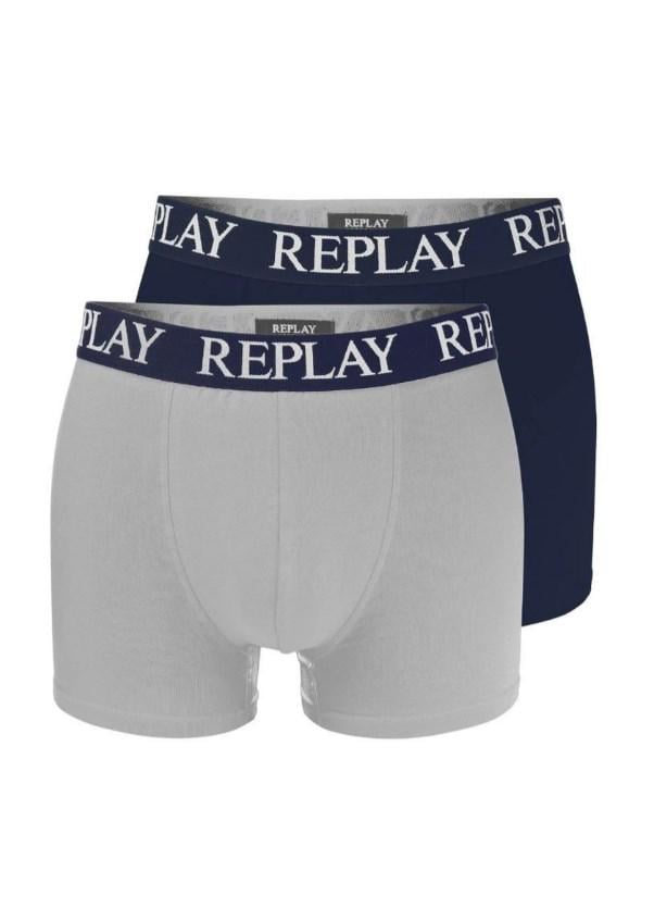 Трусы-боксеры мужские анатомические Replay 2 шт. XXL Темно-Синий/Серый (868687) - фото 5 Трусы-боксеры мужские анатомические Replay 2 шт. XXL Темно-Синий/Серый (868687) - фото 5