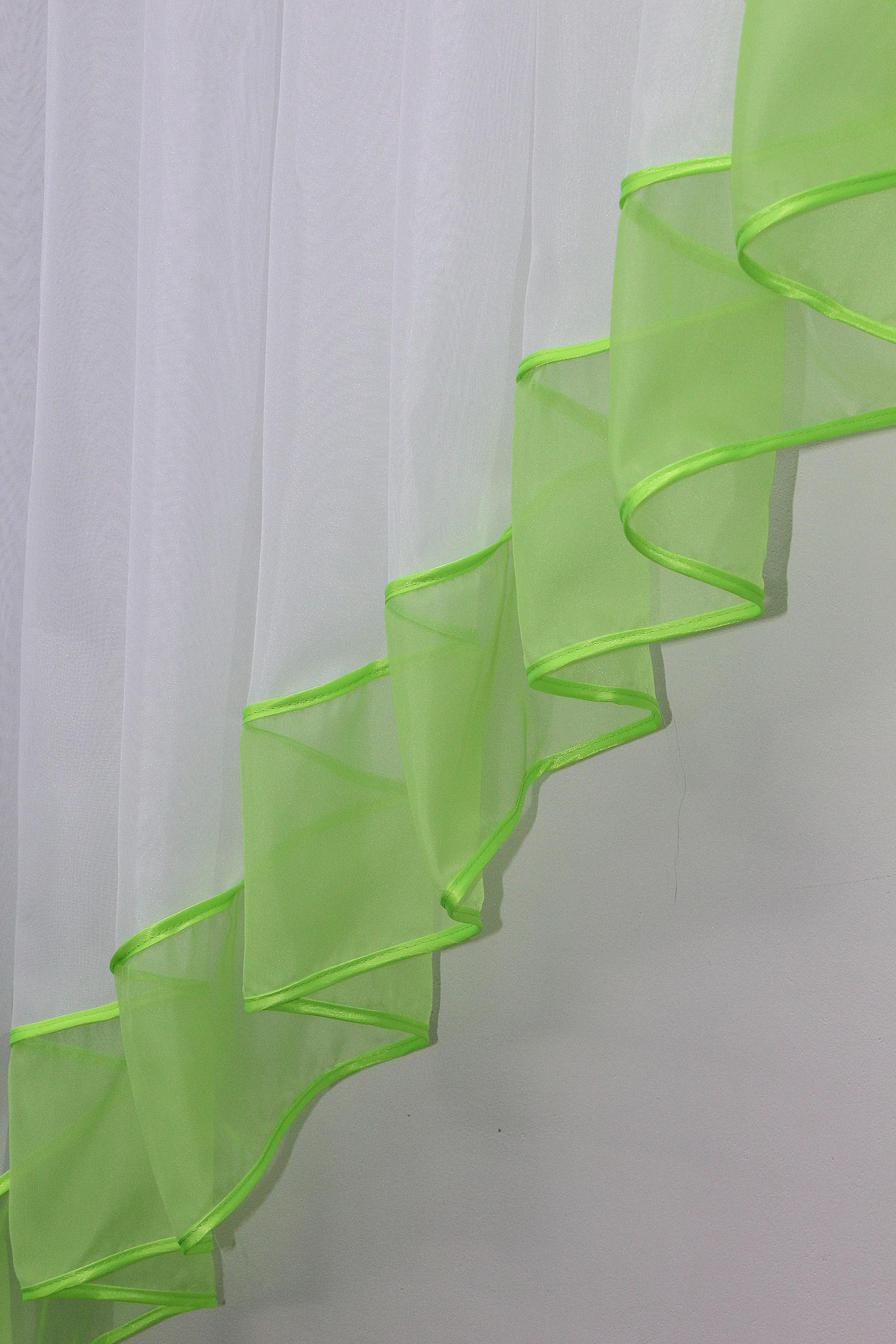 Фіранка кухонна VR-Textil № 023к 150х150 см Салатовий/Білий (50-738) - фото 4 Фіранка кухонна VR-Textil № 023к 150х150 см Салатовий/Білий (50-738) - фото 4