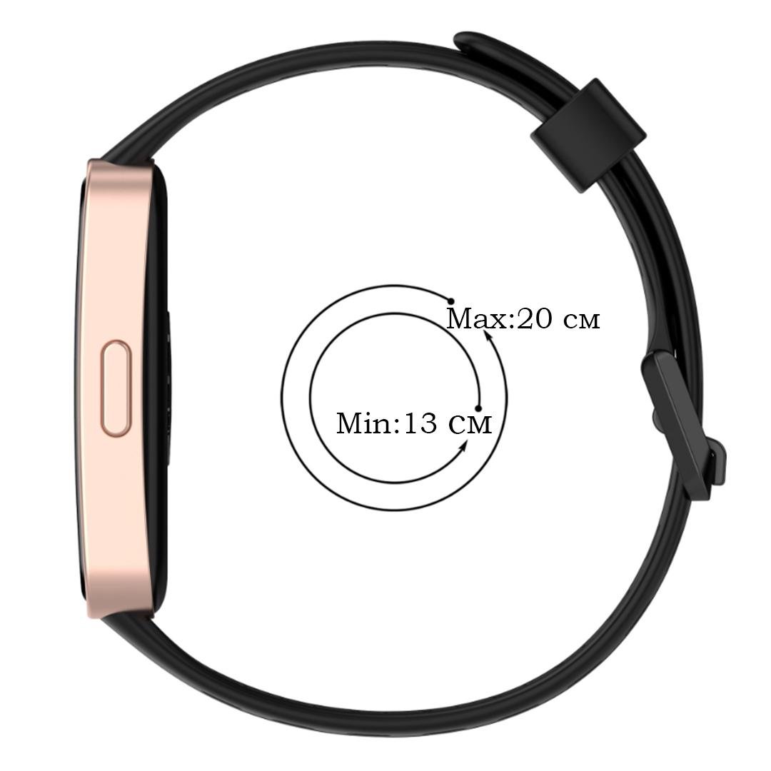 Ремешок силиконовый Breath HMU для Huawei Band 8 ASK-B19 Black (ECR_8953) - фото 5