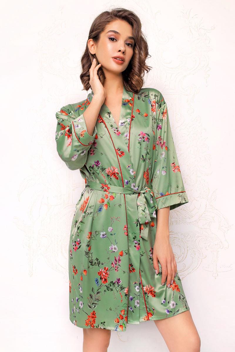 Халат Anabel Arto р. 50 XXL Оранжево-зеленый (63924)