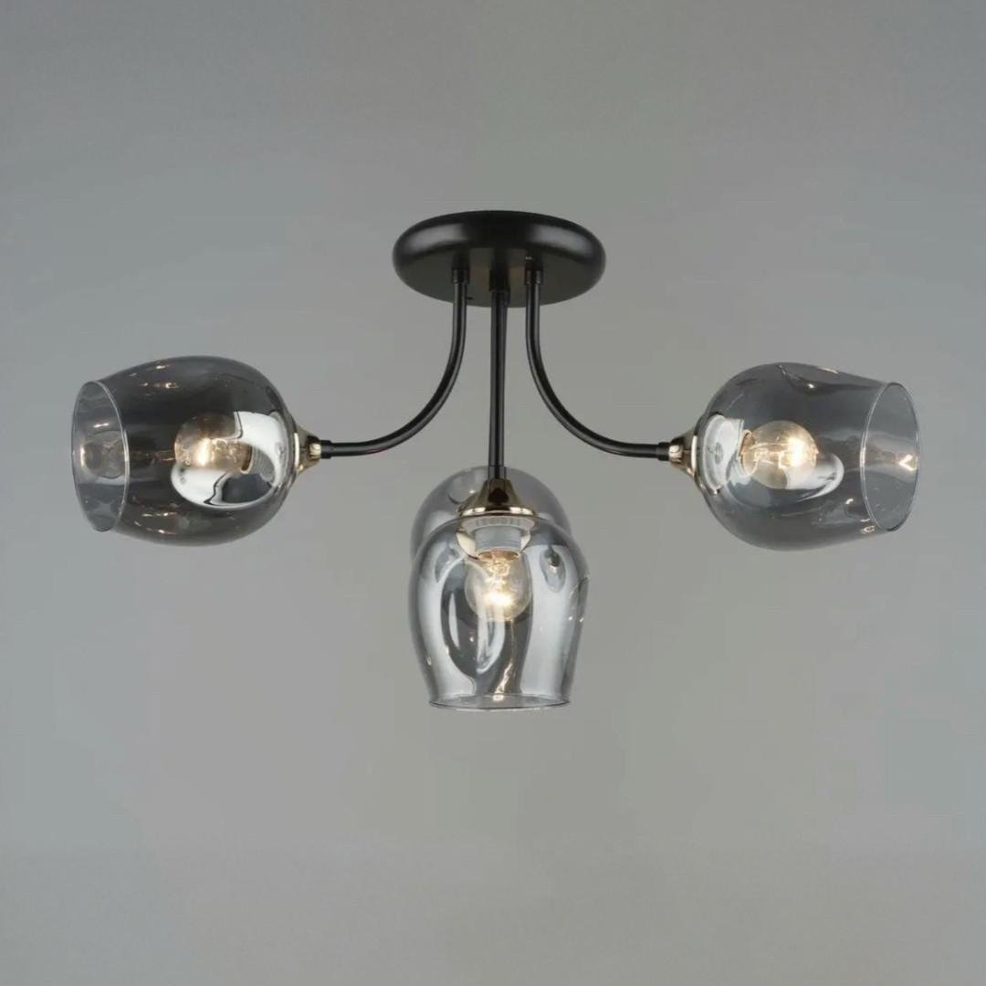 Люстра Sirius на четыре плафона под лампу Е27 Кофейный/Золотой (B N6119/4 COFFEE+FGD)