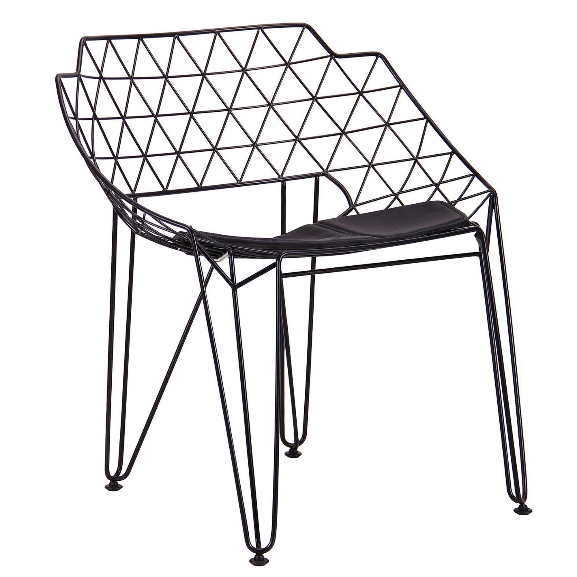 Обеденный стул AMF Kiwi сталь/текстиль 720х700х590 мм Черный