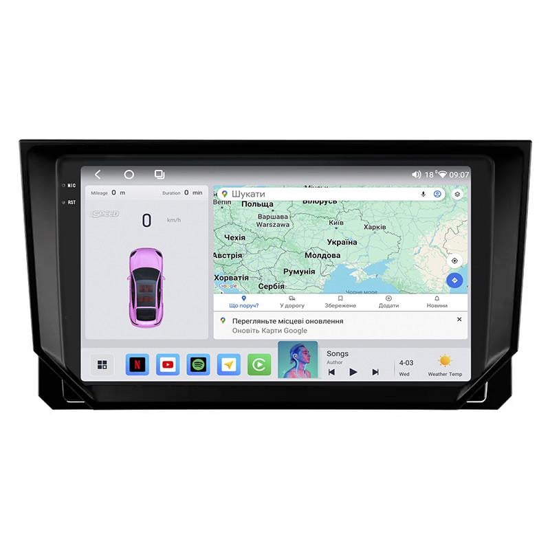 Автомагнитола штатная Lesko для Seat Ibiza IV Рестайлинг 2 2015-2017 4/64 QLED CarPlay 4G Wi-Fi GPS Prime 9" (22391965)