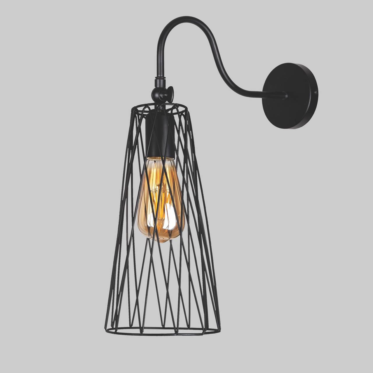 Бра лофт з плафоном 150х290 мм (56-WPR107F3-1 BK)