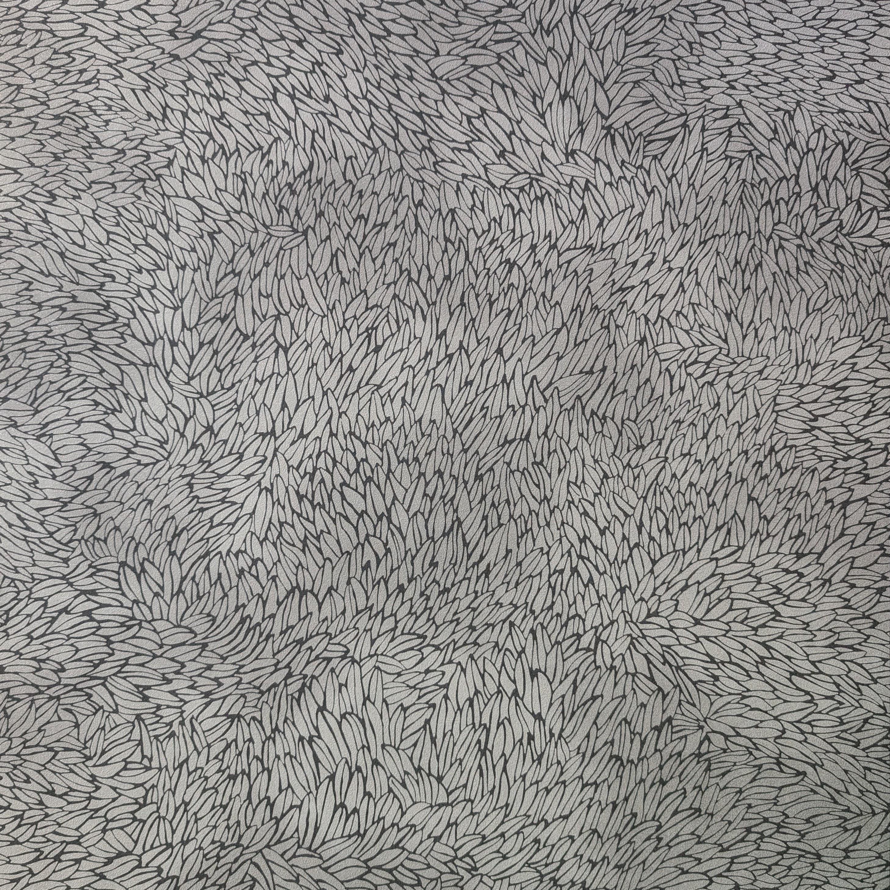 Обои виниловые Decoprint Blooming BL22752 Листья на флизелиновой основе 53 см Серый (31119775)