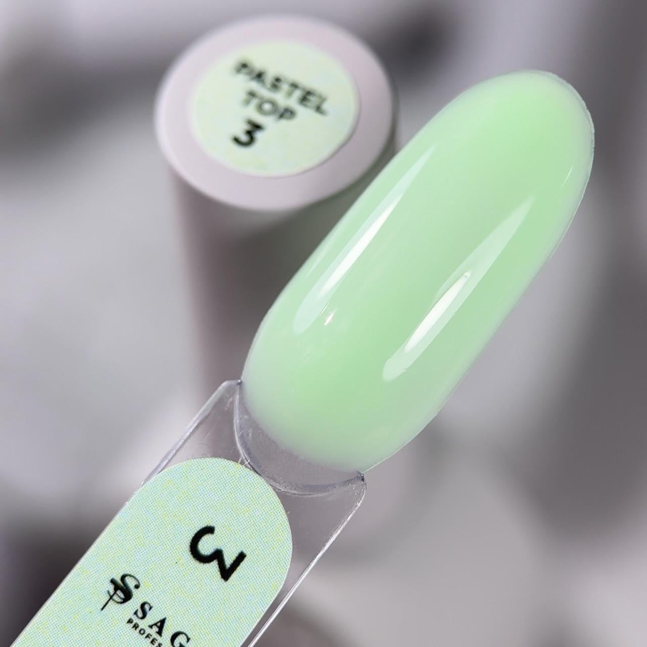 Топ цветной для гель-лака без липкого слоя Saga Pastel Top №03 10 мл