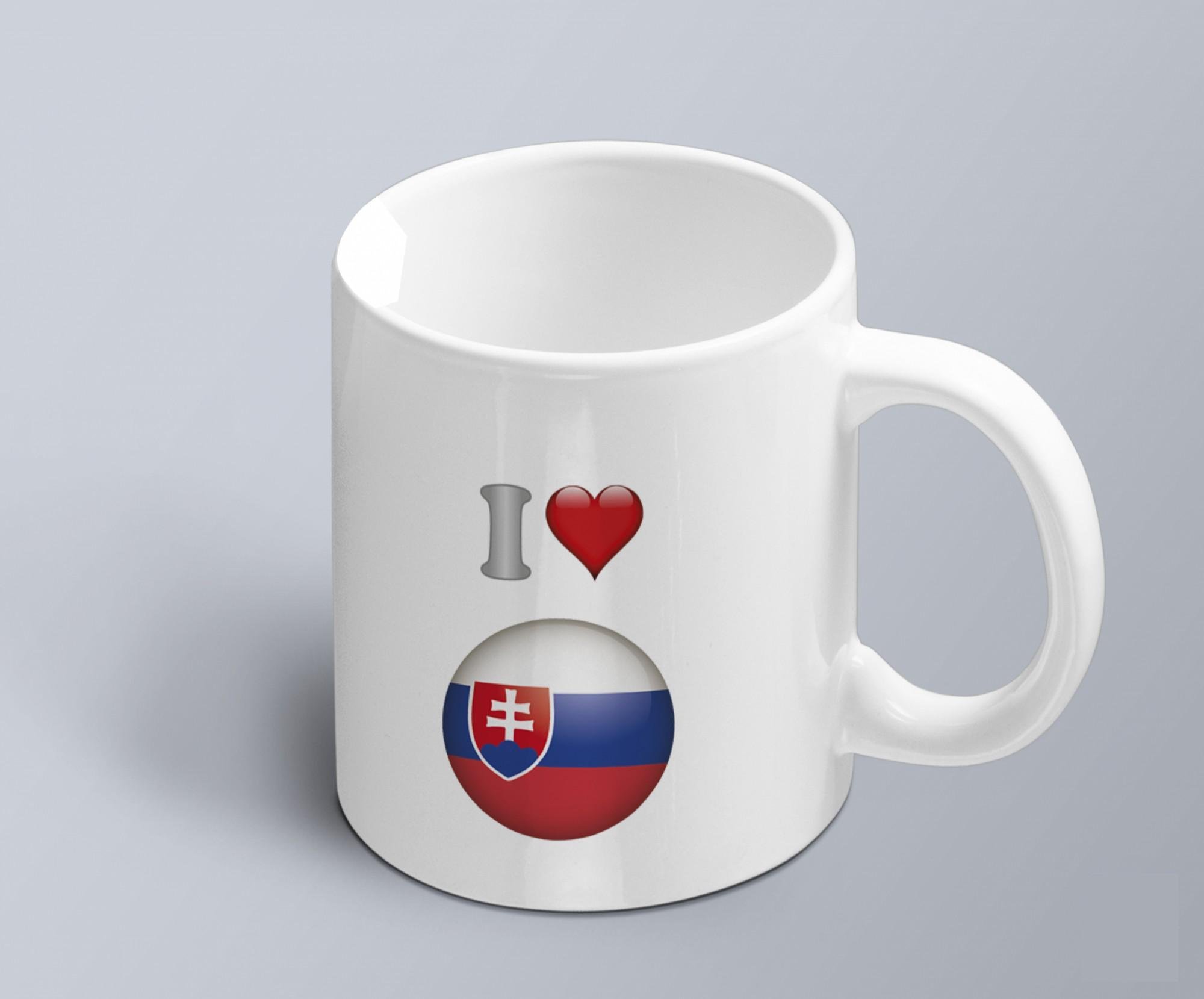 Чашка с принтом я люблю Словакию с изображением флага (02010109039)