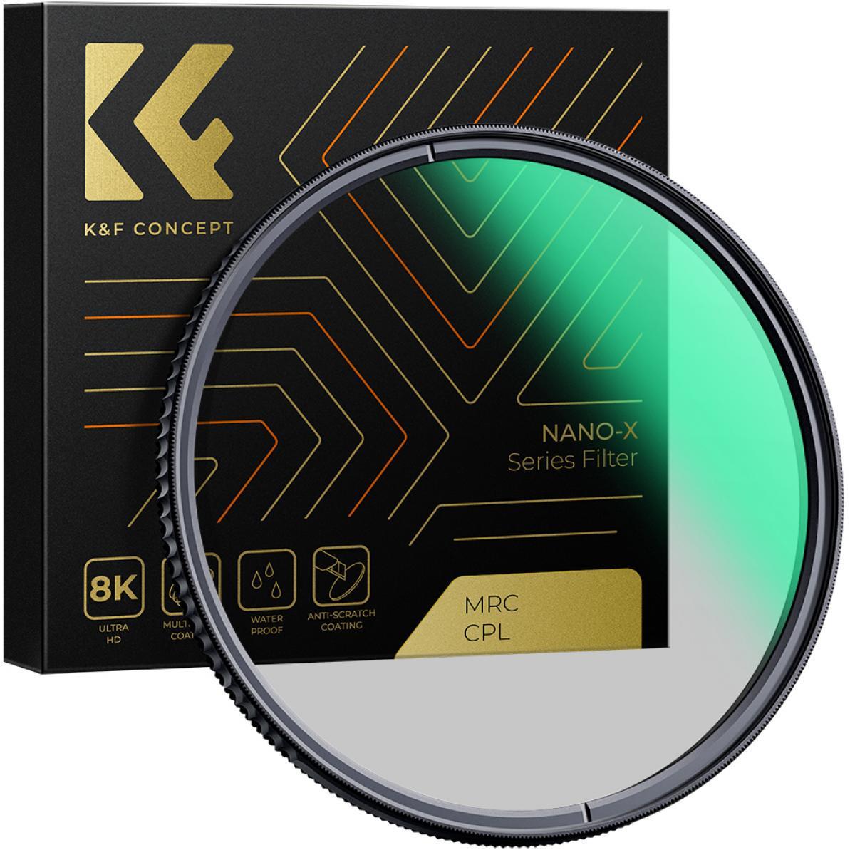 Светофильтр K&F Concept CPL HD XC16 Nano-X B270 28-слойное Nano покрытие оптическое стекло 43 мм - фото 4