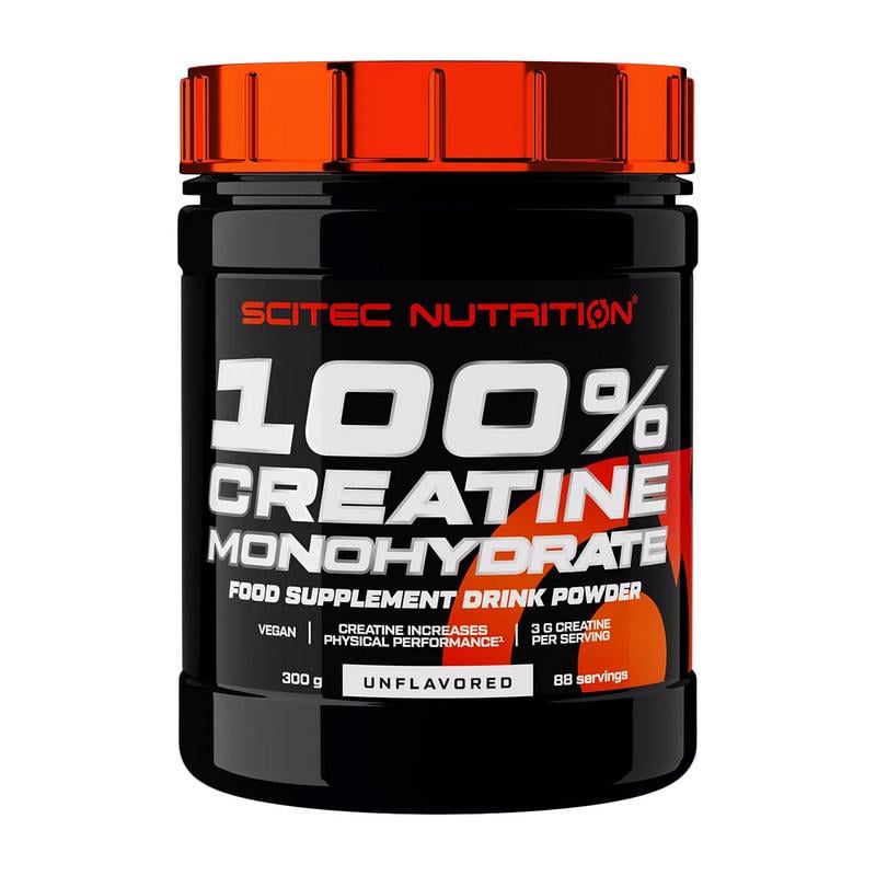 Креатин моногидрат мікронізований Scitec Nutrition 100% Creatine Monohydrate 300 г Без вкуса