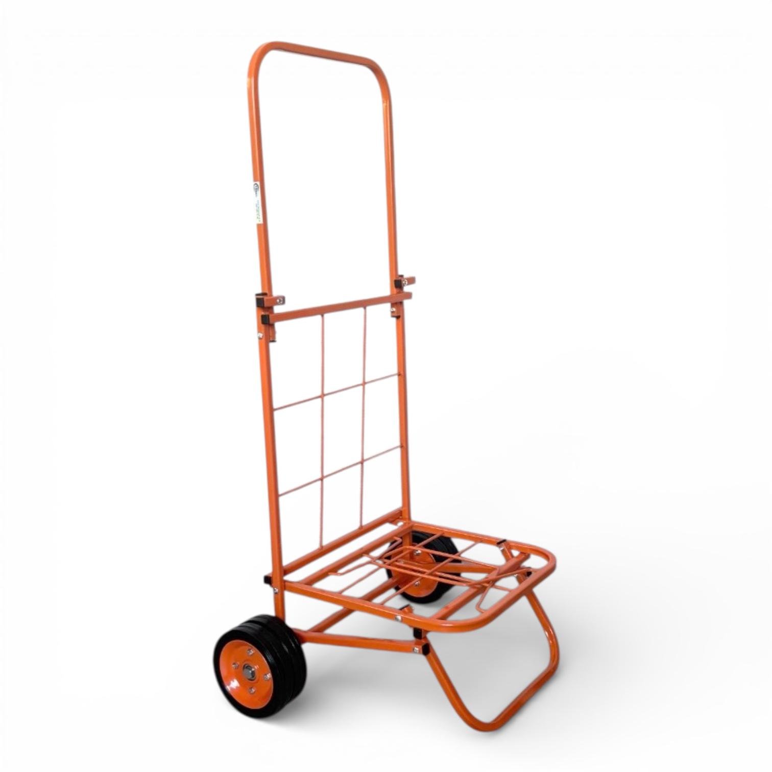 Тележка хозяйственная Міць сложная с усиленными парными колесами большая Оранжевый (31563188)