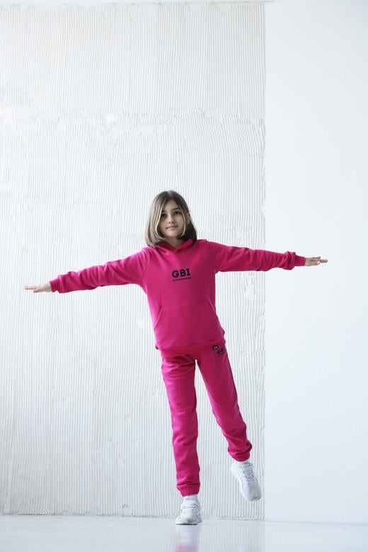 Костюм для девочки GBI TEENS худи с джогерами 164 см Малиновый (13857)