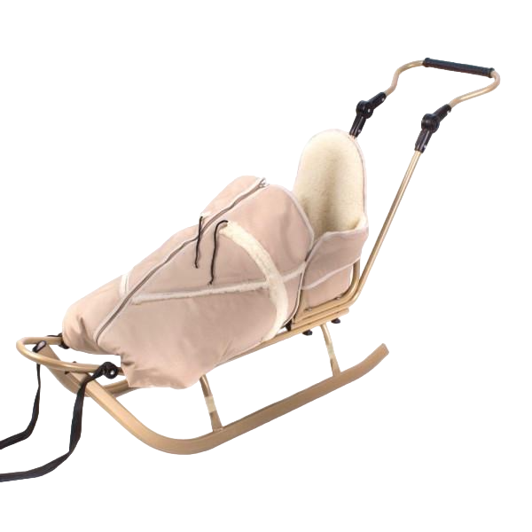 Санки с ручкой и конвертом Piccolino Adbor Золотой