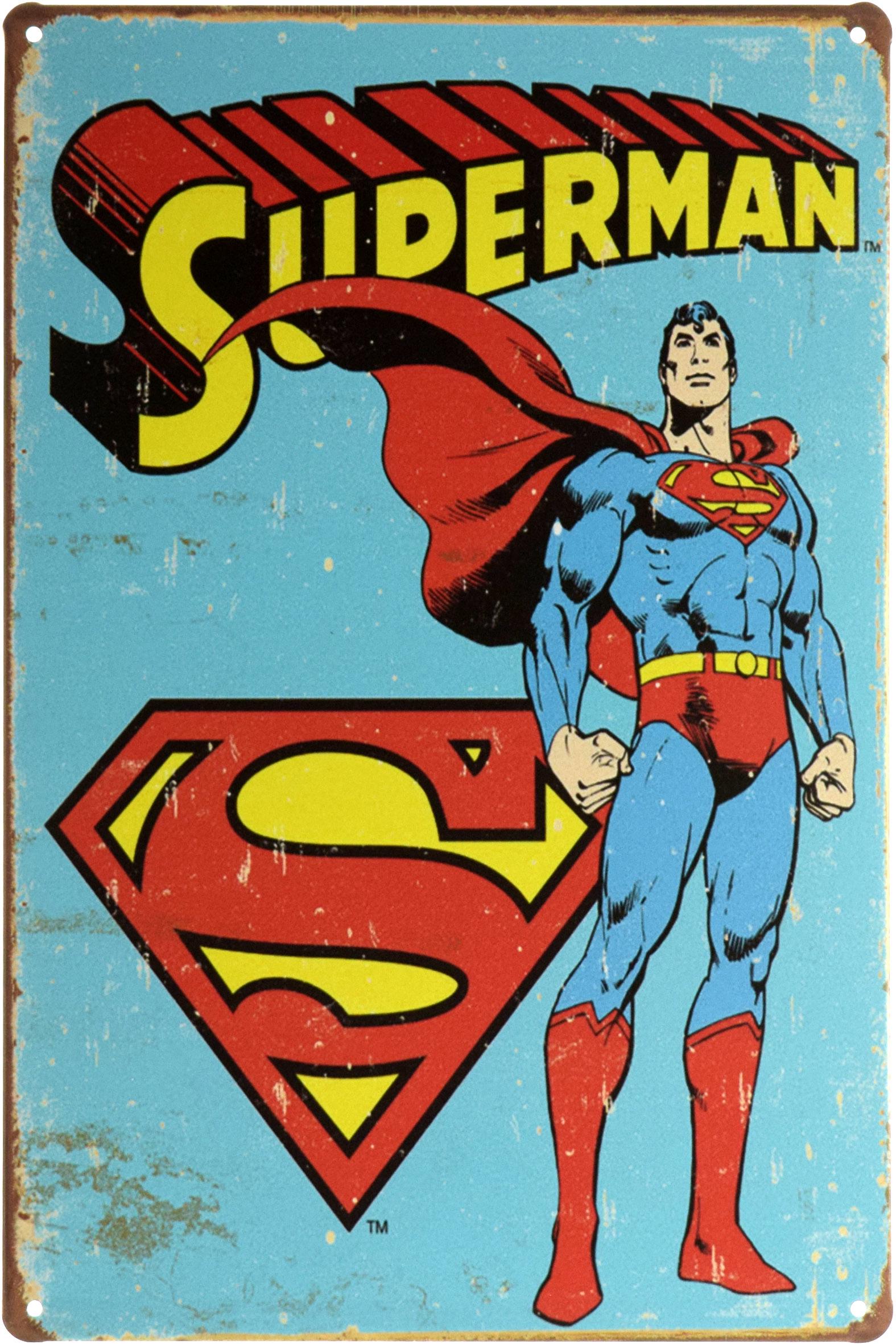 Табличка металлическая Супермен DC Comics 20x30 см Табличка металлическая Супермен DC Comics 20x30 см